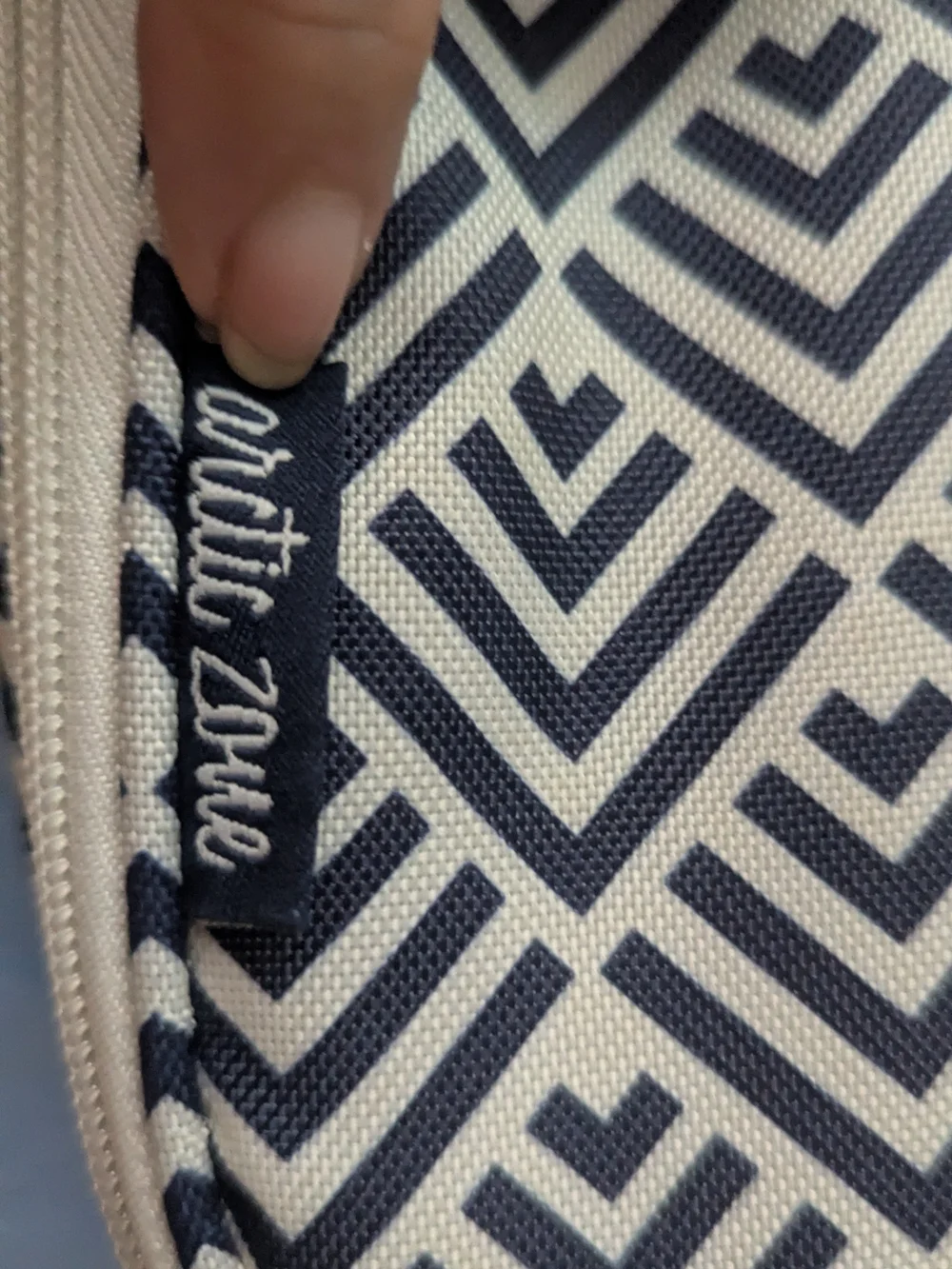 Navy and White Lunch Bag